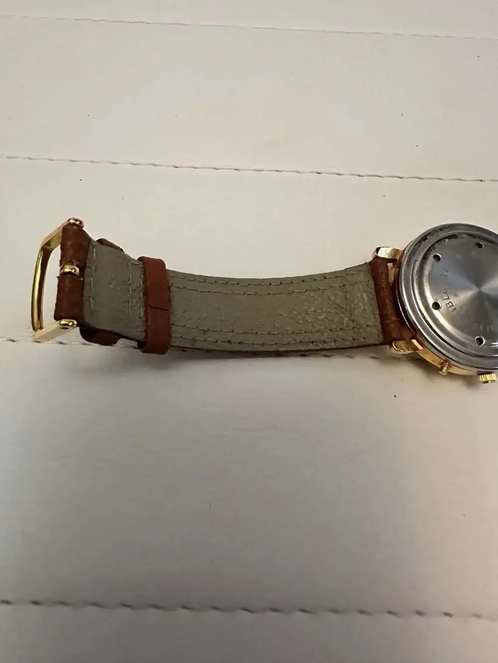 Vintage Lionel Collectible Train Watch with Brown Leather Strap